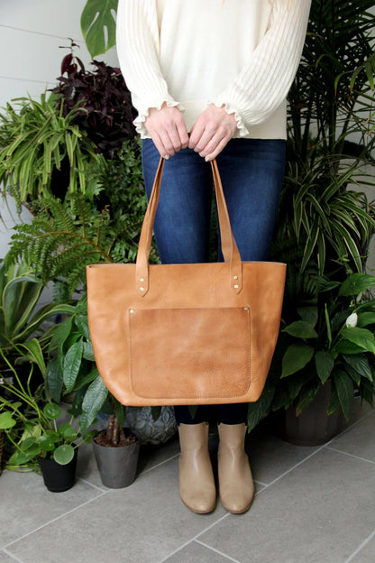 Atlas Market Tote - Full Grain Leather Tote Bag – Large Leather Tote Bag