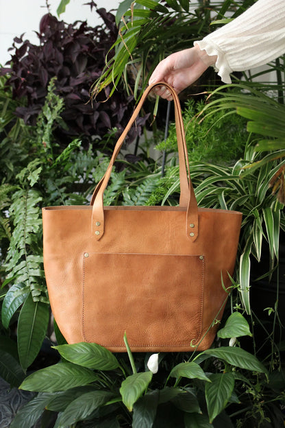 Atlas Market Tote - Full Grain Leather Tote Bag – Large Leather Tote Bag
