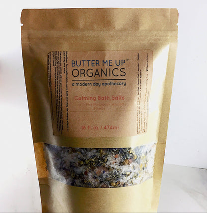 Calming Bath Salts / Detox / Relaxation / Lavender & Chamomile / Essential Oils / Organic Herbs / Herbal Bath Salts for Relaxation Stress – Bath