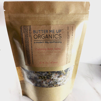 Calming Bath Salts / Detox / Relaxation / Lavender & Chamomile / Essential Oils / Organic Herbs / Herbal Bath Salts for Relaxation Stress – Bath