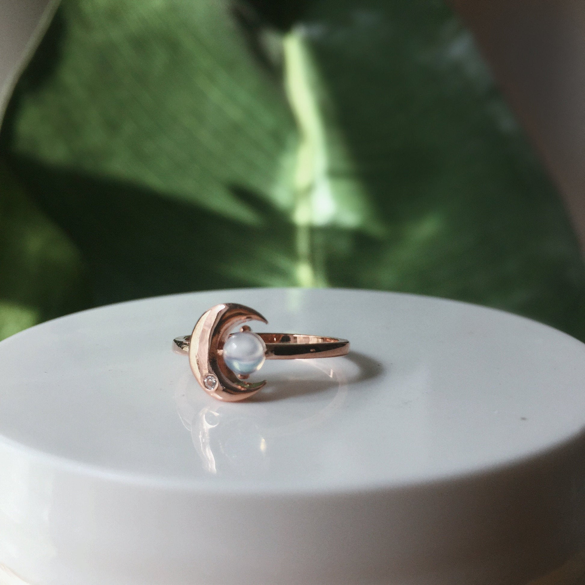 The Moonstone Crescent Ring – Rings
