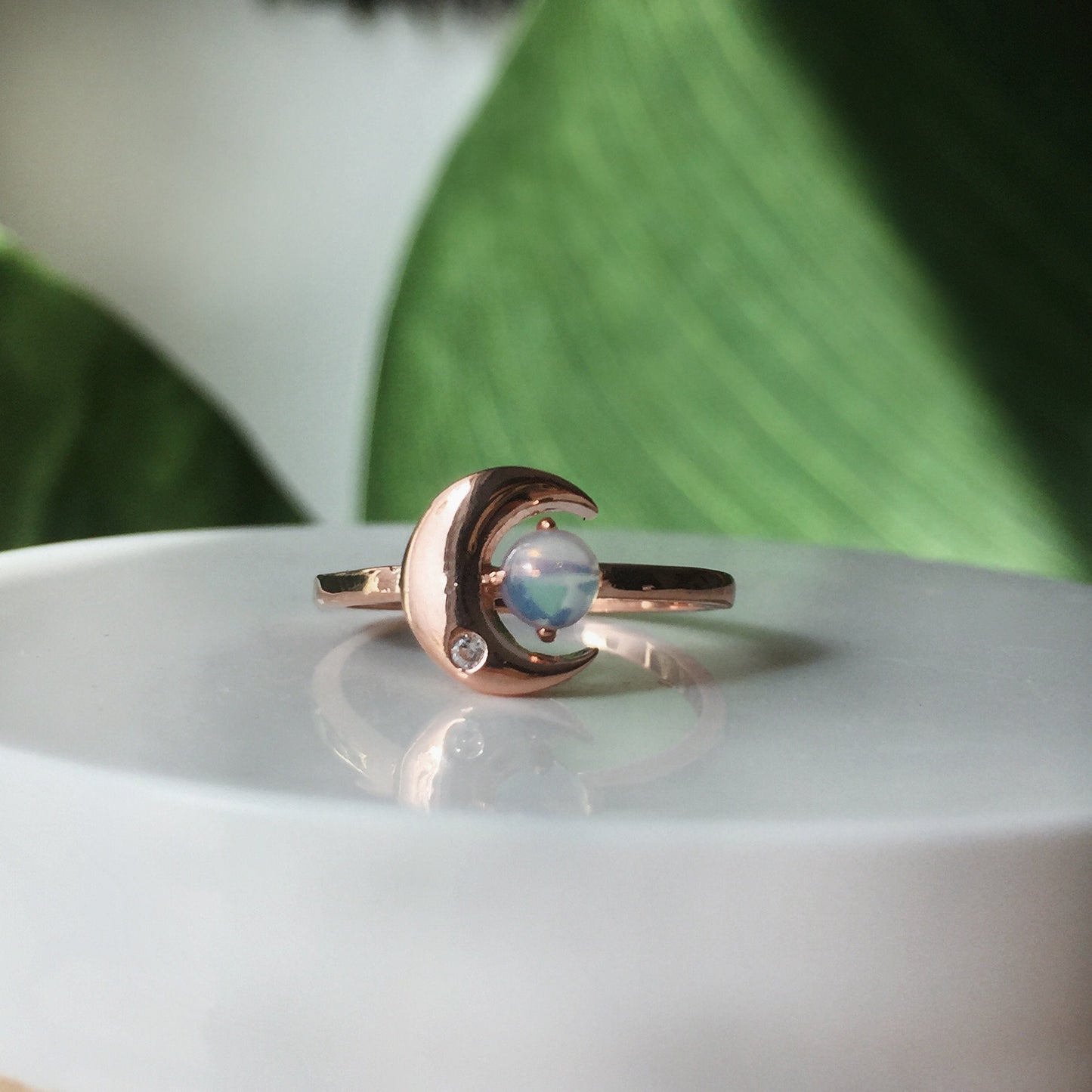 The Moonstone Crescent Ring – Rings