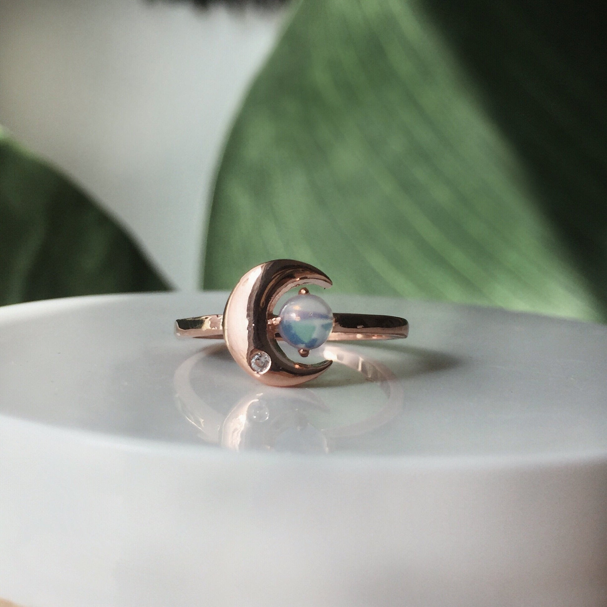 The Moonstone Crescent Ring – Rings