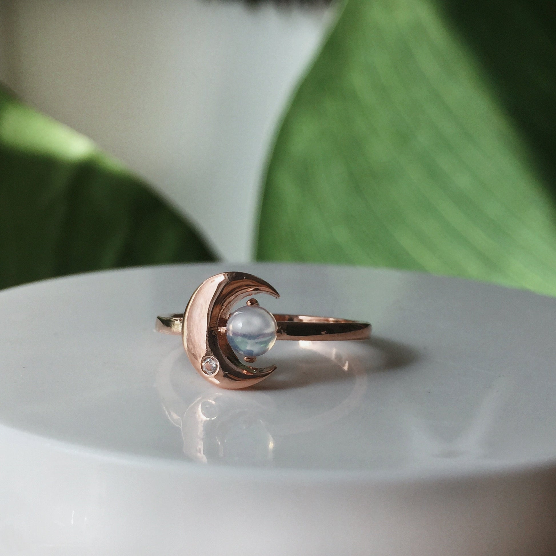 The Moonstone Crescent Ring – Rings