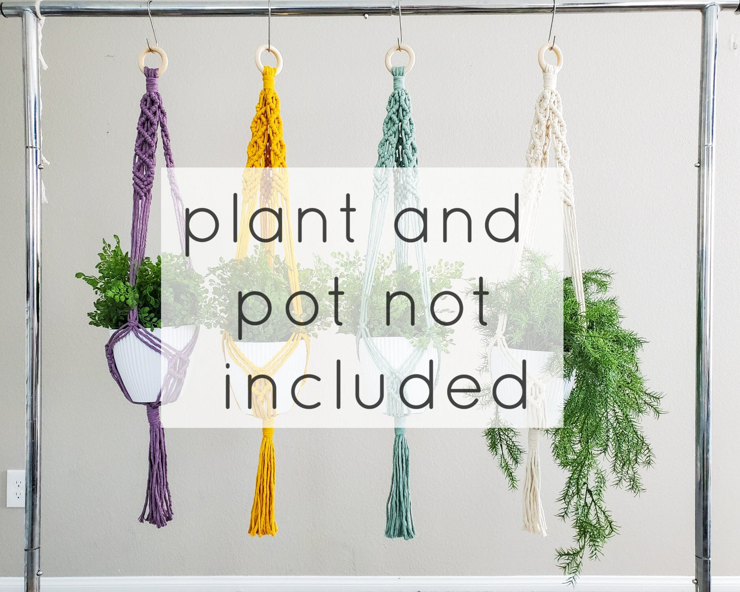 Macrame plant hangers. Spiral design. made to order