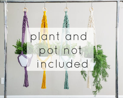 Macrame plant hangers. Spiral design. made to order