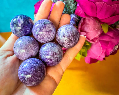 Charoite Spheres – 1 1/4" Crystal Spheres from Russia – Rocks & Fossils