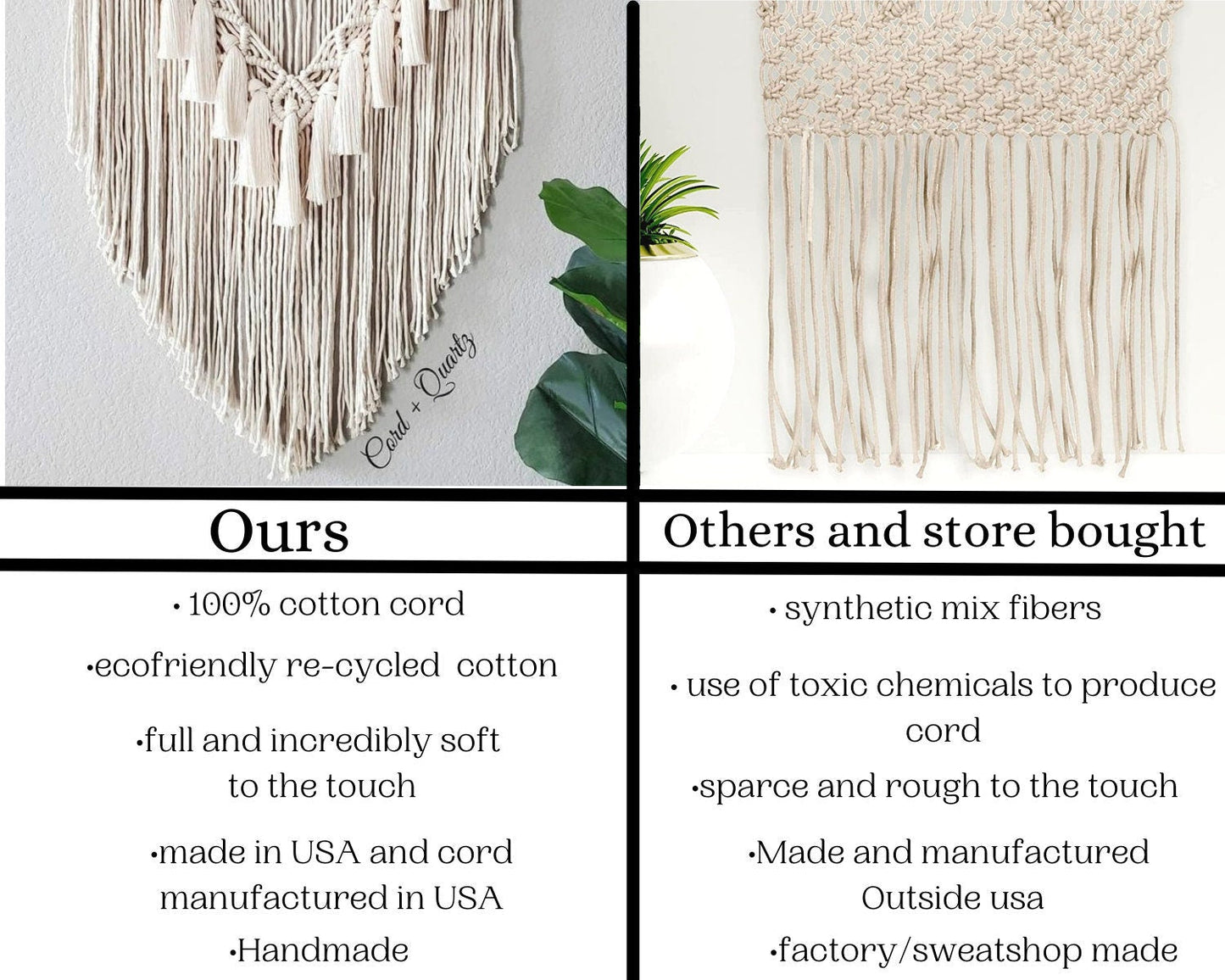 Large macrame half mandala wall hanging.