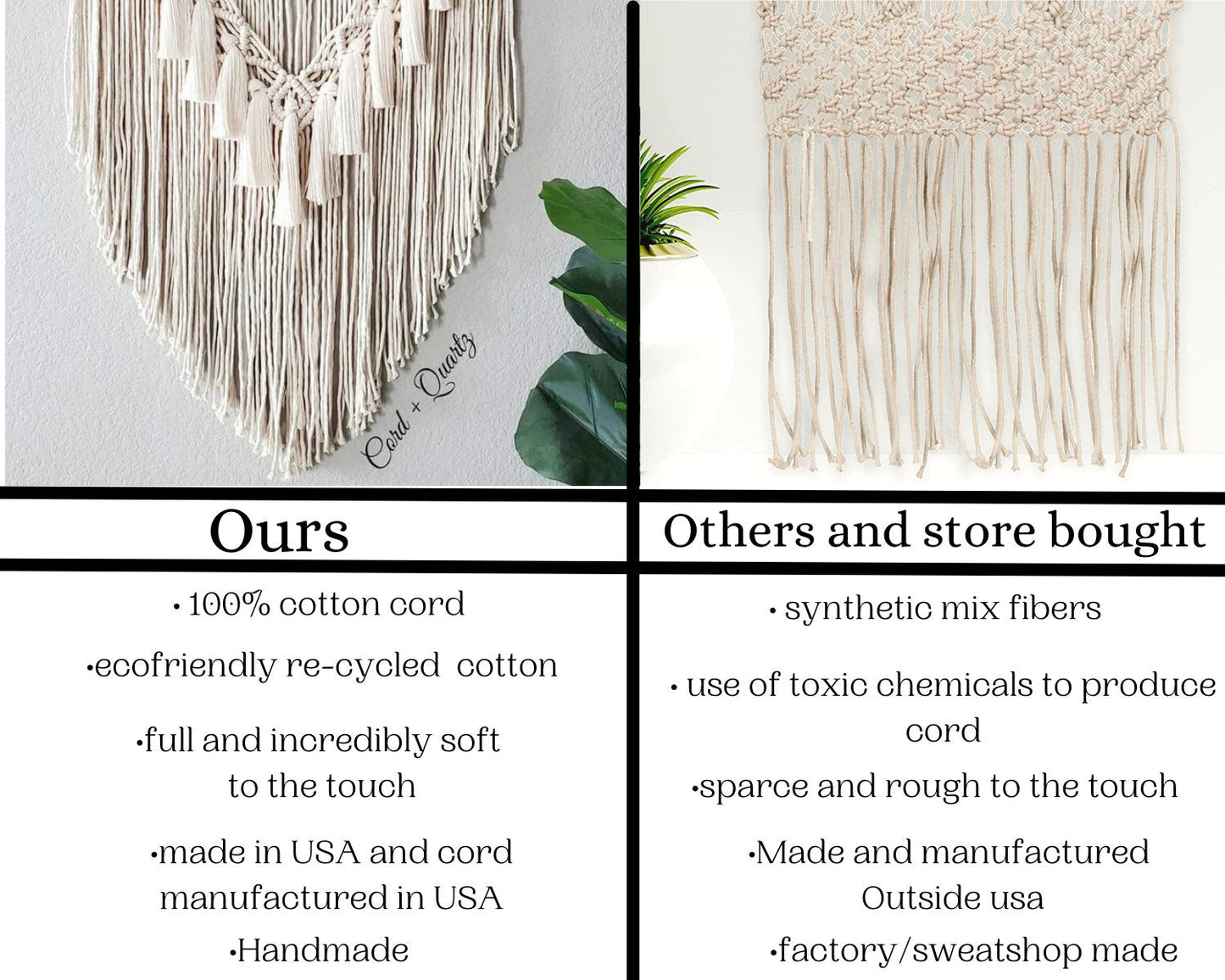 Pink fringeless macrame half mandala wall hanging. Ready to ship.