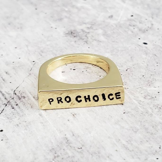 PRO CHOICE Gold or Silver Flat Top Ring – Rings