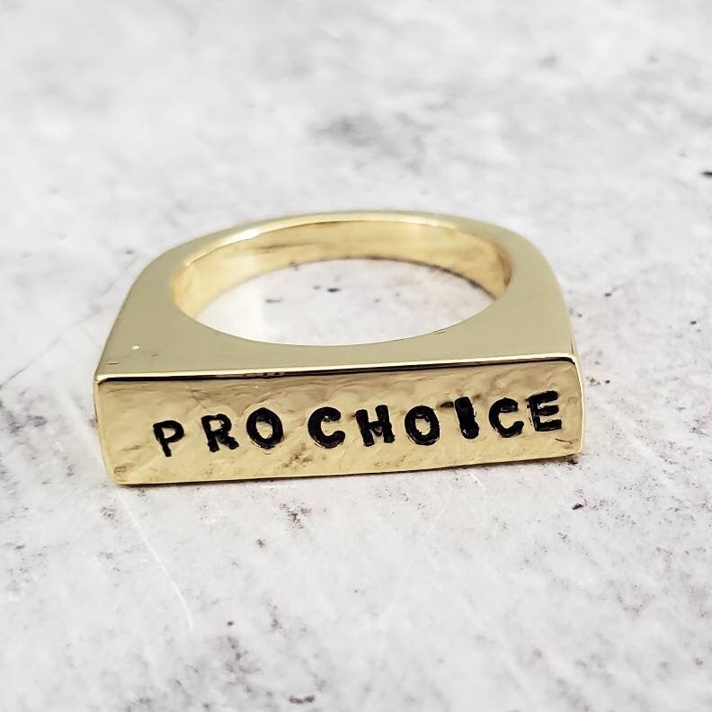 PRO CHOICE Gold or Silver Flat Top Ring – Rings