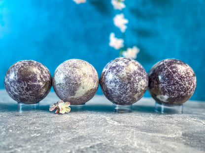 Lepidolite Balls, Lepidolite Sphere, Ethically Sourced Crystals –
