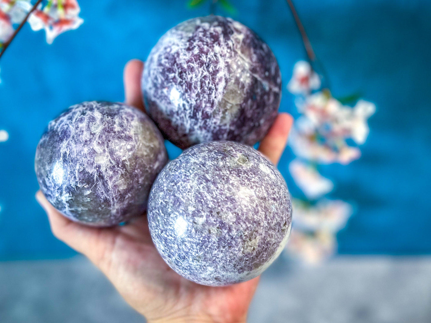 Lepidolite Balls, Lepidolite Sphere, Ethically Sourced Crystals –