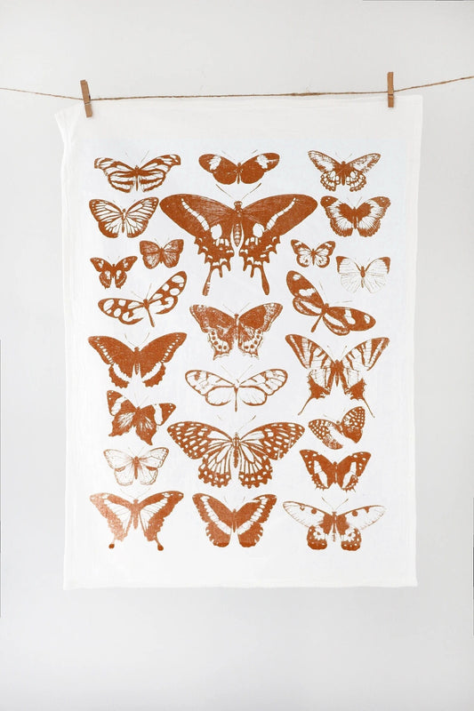 Butterfly Tea Towel Terra-cotta – Storefront