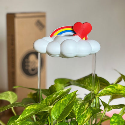 Original Dripping Rain Cloud with Red Heart and Rainbow Charms – Clouds