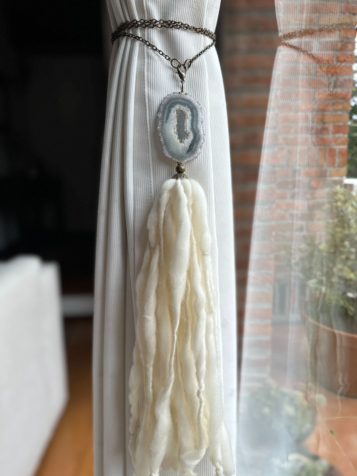 Amethyst Crystal Curtain Tie Backs – Elegant Home Decor Pair