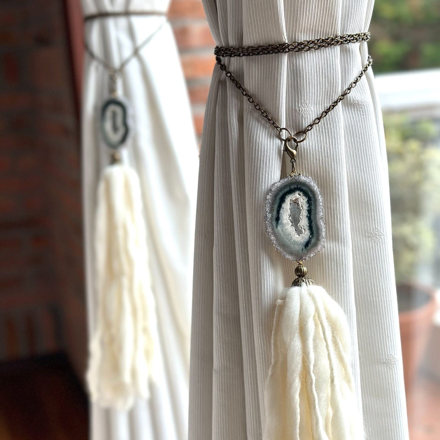 Amethyst Crystal Curtain Tie Backs – Elegant Home Decor Pair