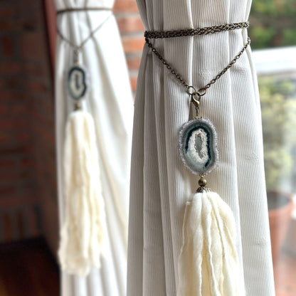 Amethyst Crystal Curtain Tie Backs – Elegant Home Decor Pair