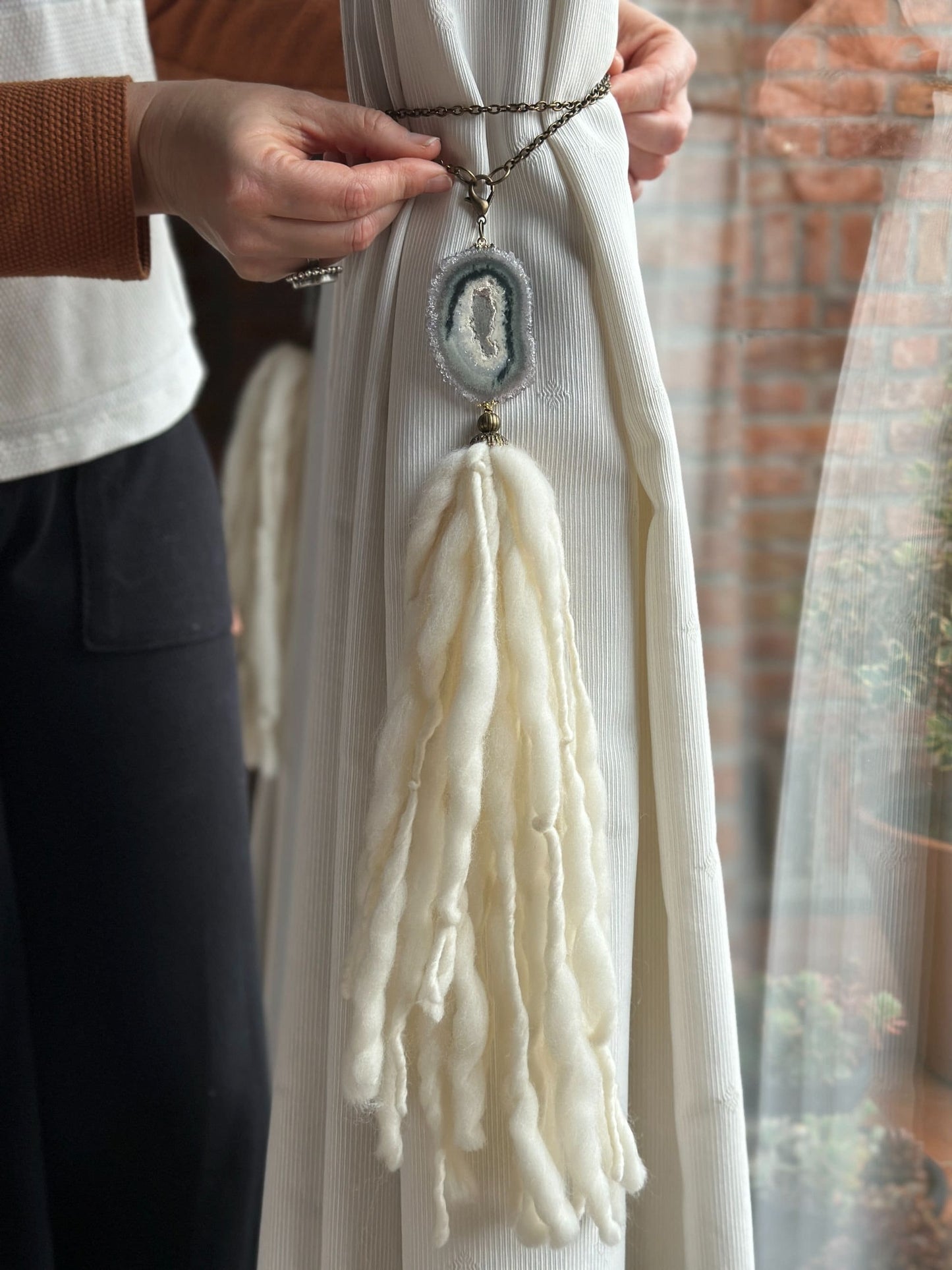 Amethyst Crystal Curtain Tie Backs – Elegant Home Decor Pair