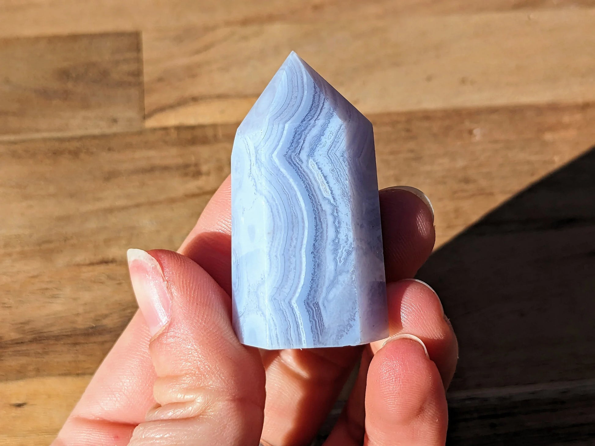 Blue Lace Agate Tower –