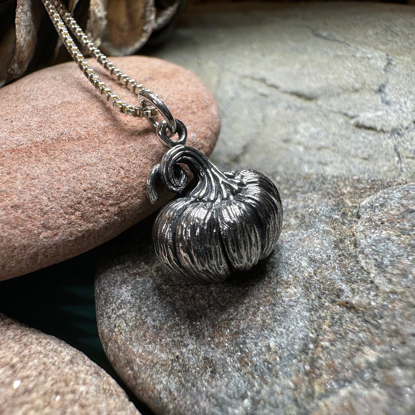 Realistic Autumn Pumpkin Necklace