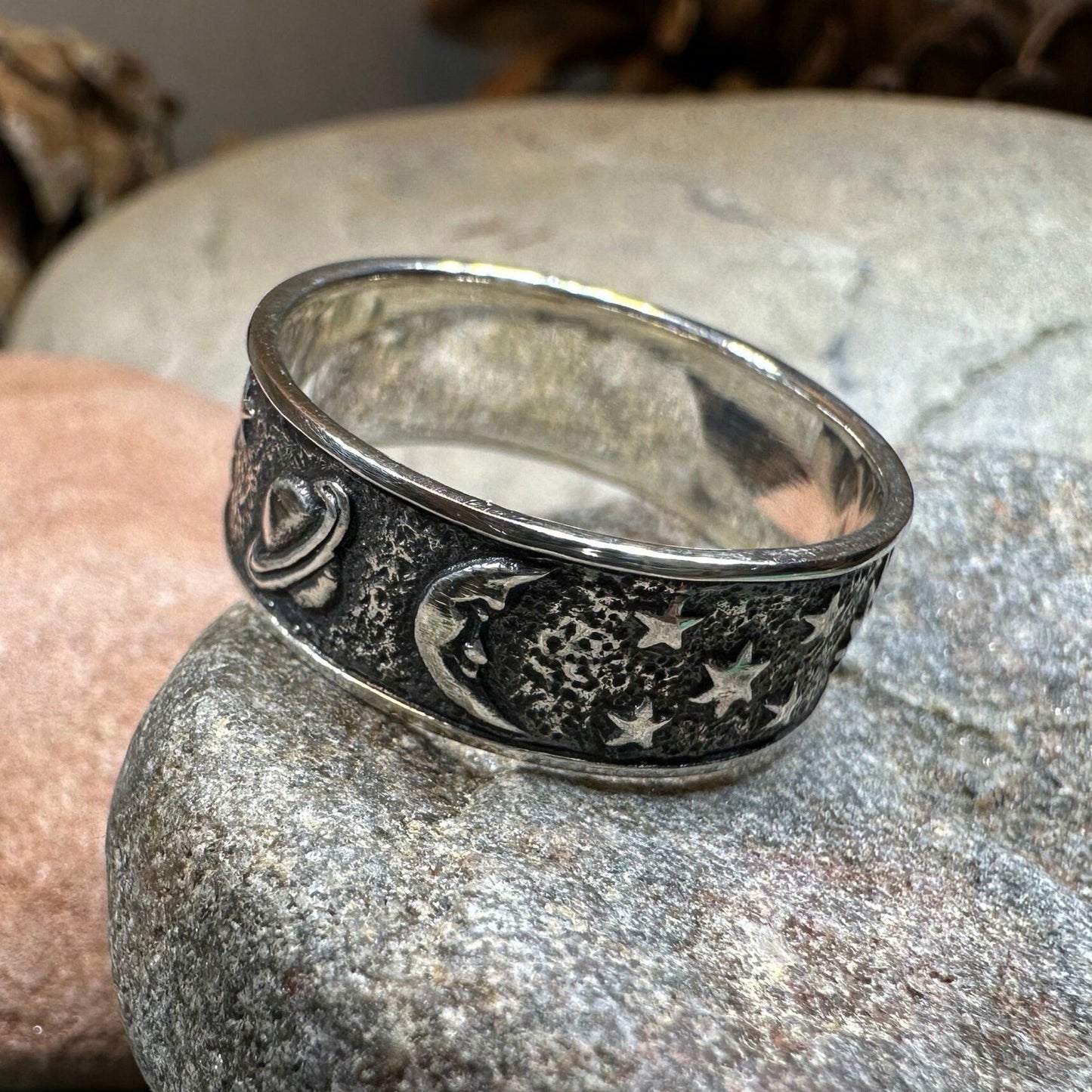 Cosmos Crescent Moon Ring