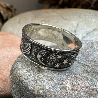 Cosmos Crescent Moon Ring