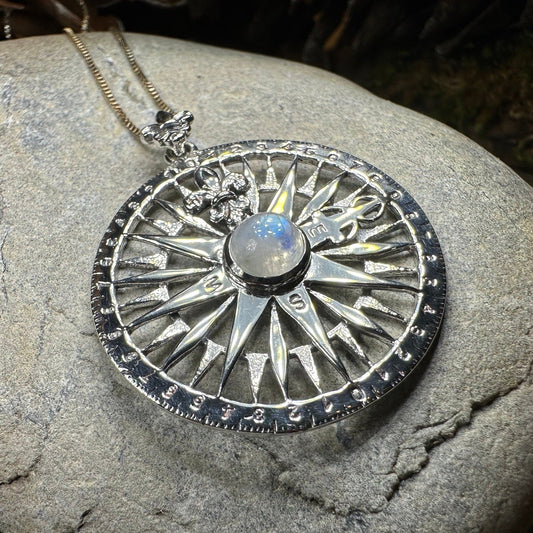 True North Moonstone Compass Necklace – Pendant