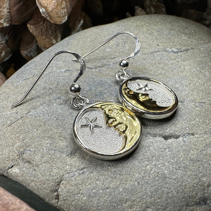 Golden Crescent Moon Earrings