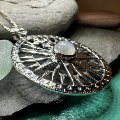 True North Moonstone Compass Necklace