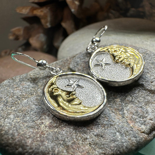 Golden Crescent Moon Earrings