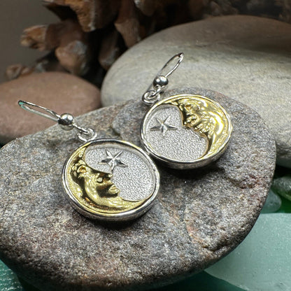 Golden Crescent Moon Earrings