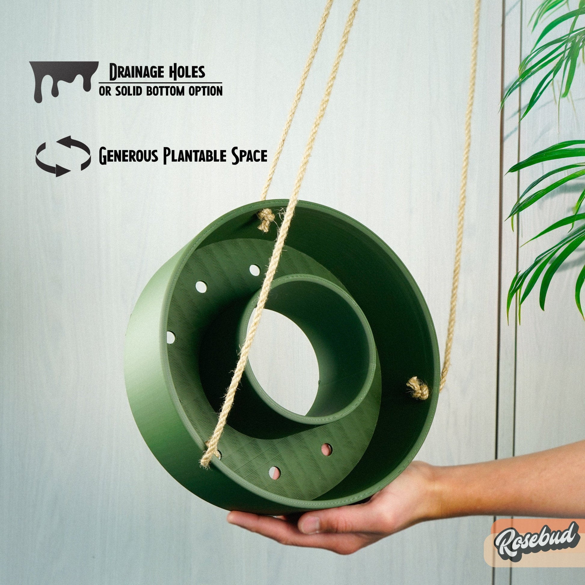 hanging plant pot with drainage Hanging Chandelier Planter with Drainage White / Drainage Hole