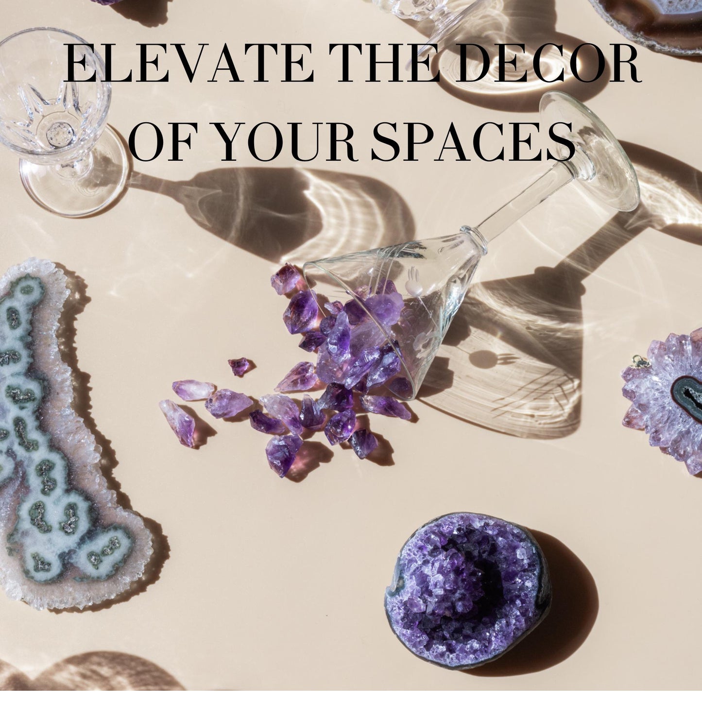 Rainbow amethyst set