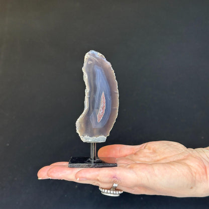Agate Slice SET (2pk) on Stands - Ethically Sourced