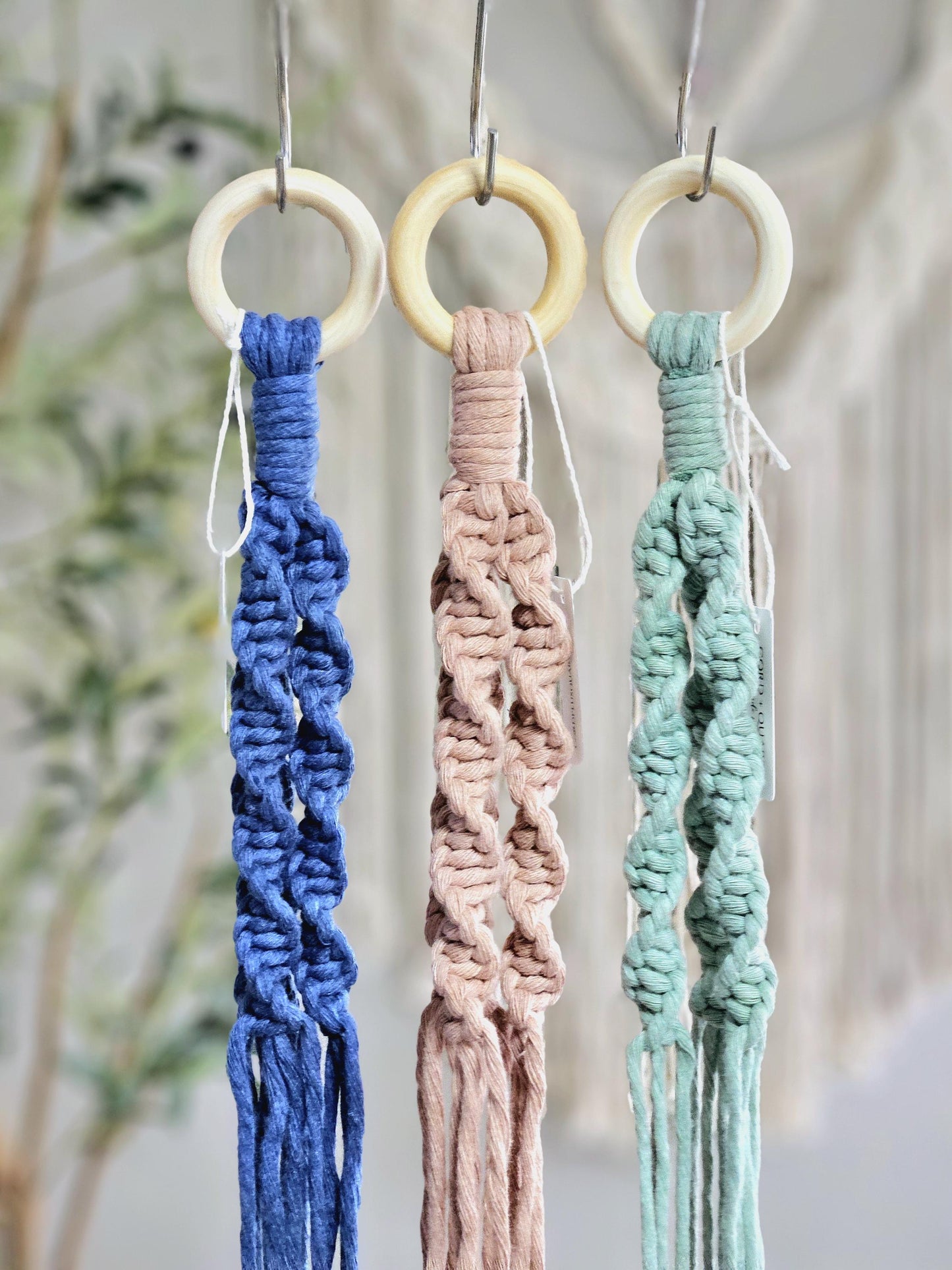Macrame plant hangers. Spiral design. made to order