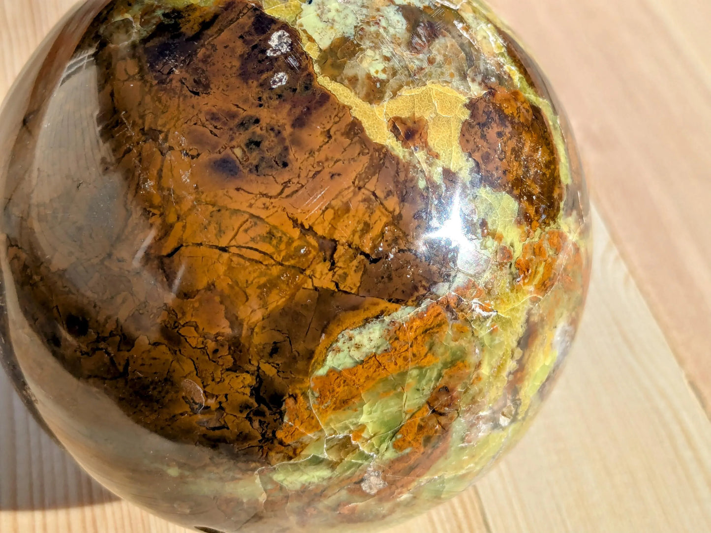 XL Green Opal Statement Sphere - OOAK –