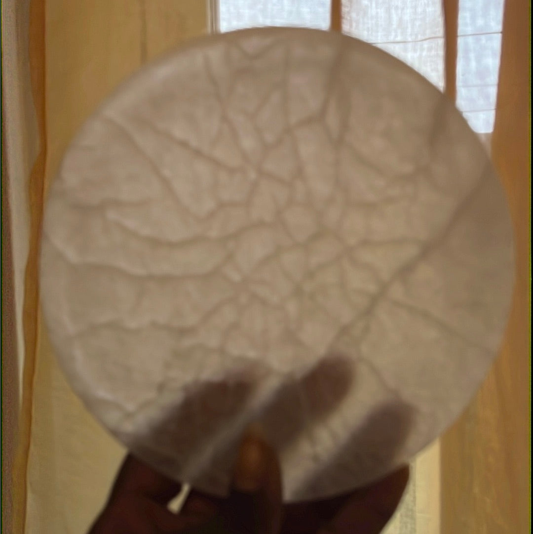 Selenite Charging Plate – Polished Crystal Disk for Cleansing & Energy Work