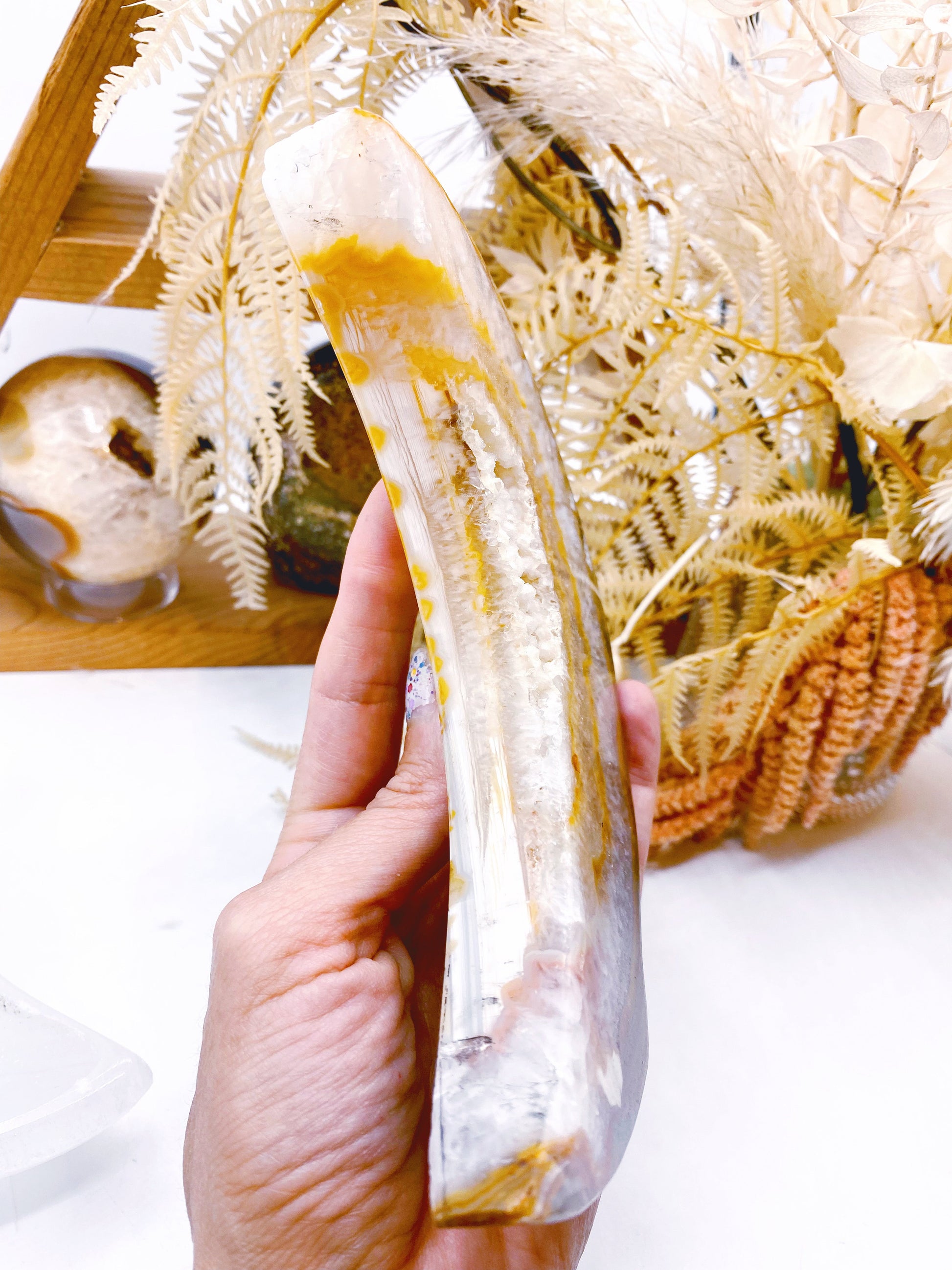 Druzy Agate Moon –
