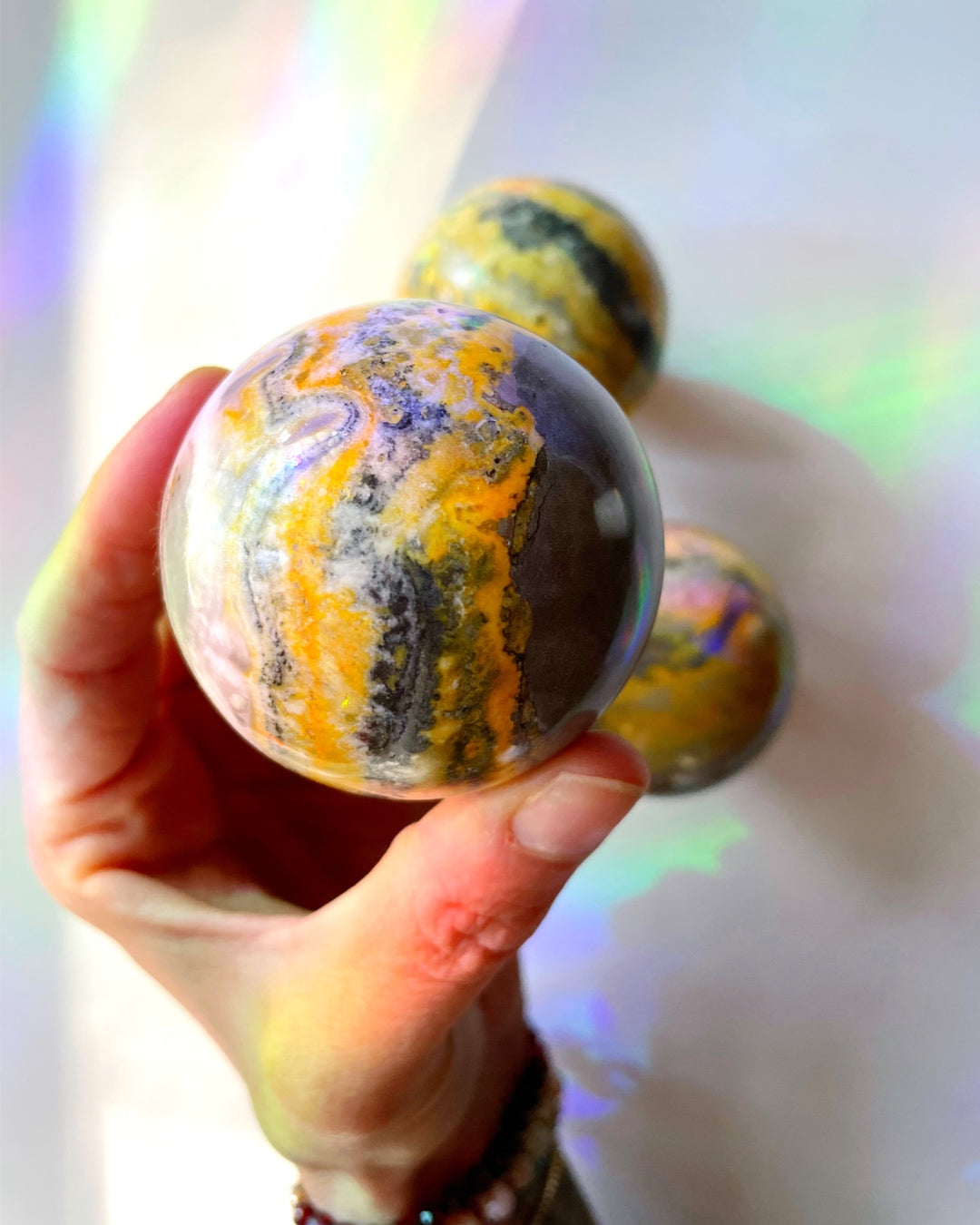 Bumblebee Jasper Sphere –
