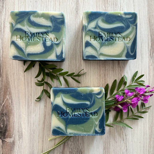 Blueberry, Bergamot, Lemon, Thyme - - Handmade Soap