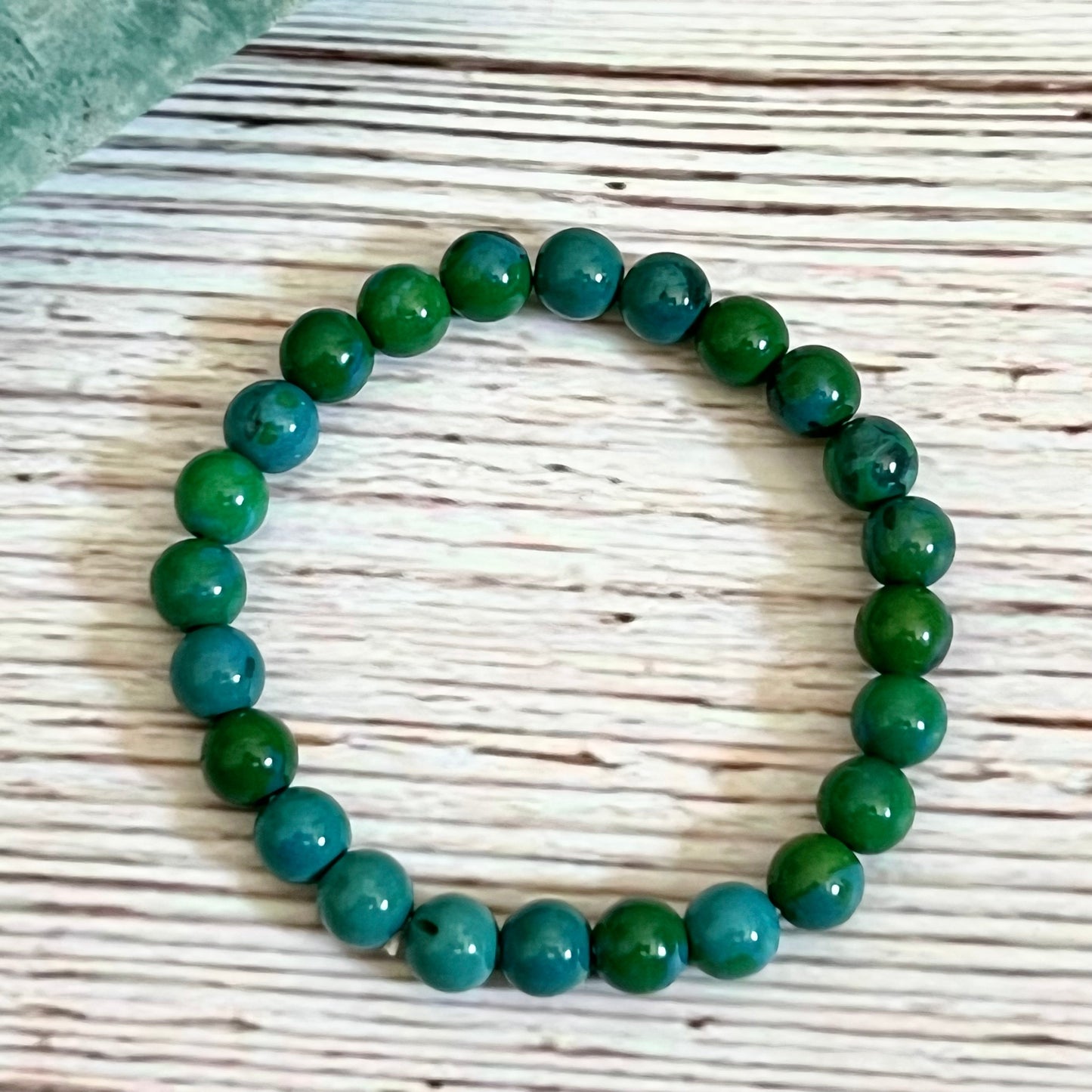 Chrysocolla Diabetes Support Crystal Bracelet – Beaded Bracelet