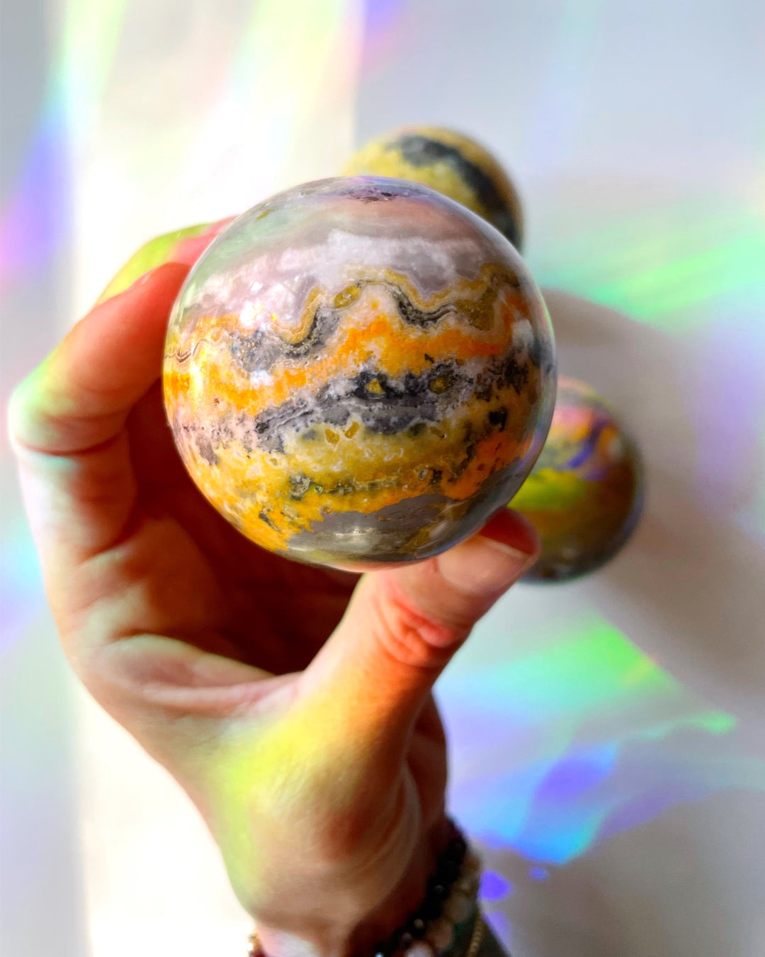 Bumblebee Jasper Sphere –