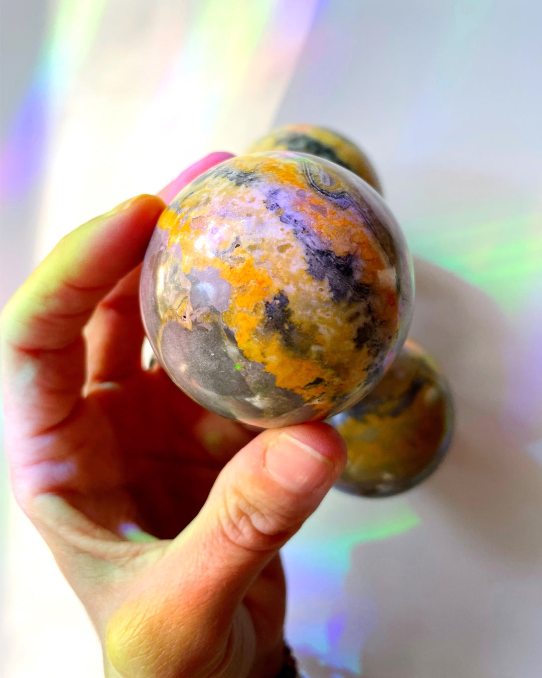 Bumblebee Jasper Sphere –