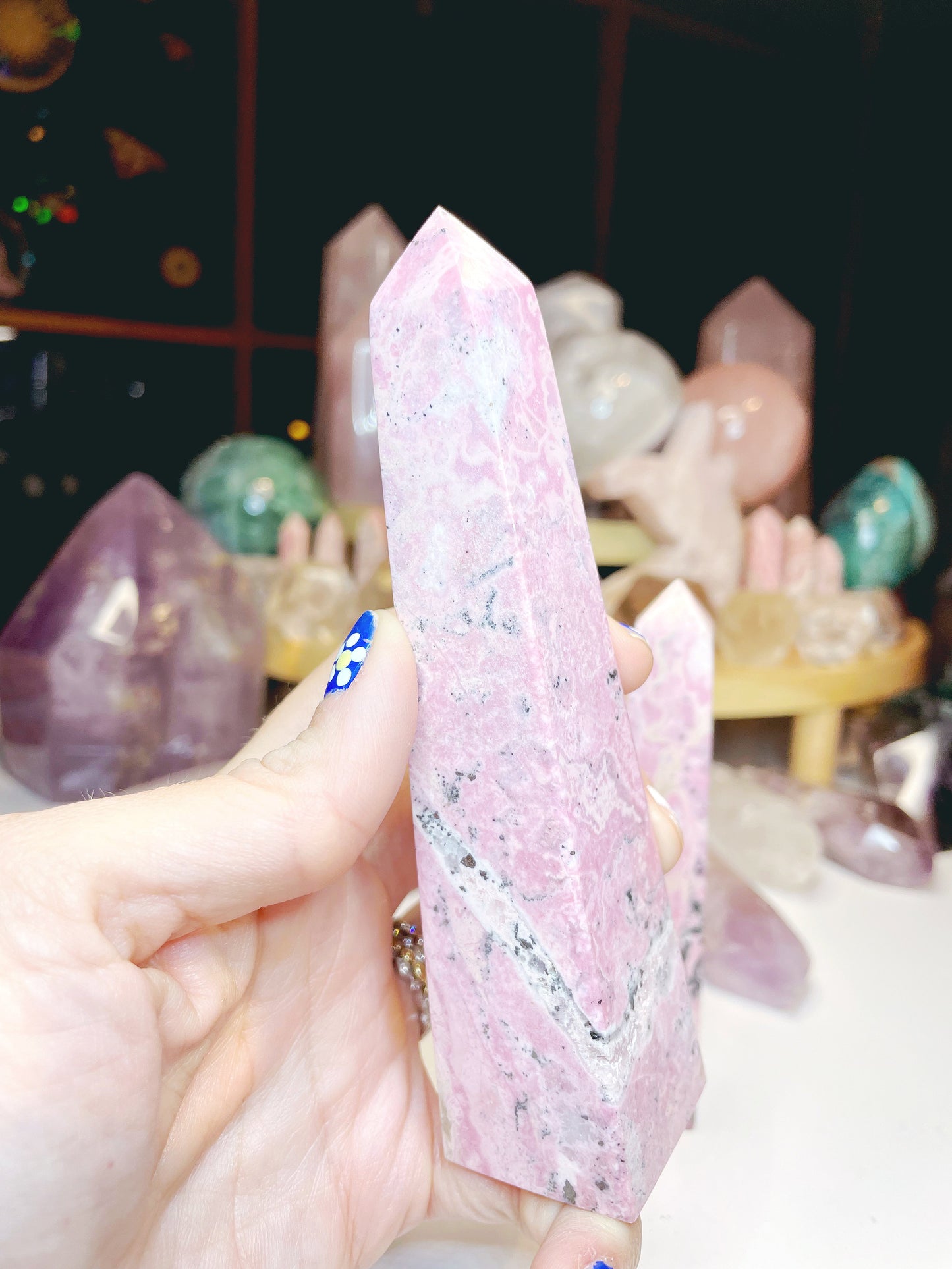 Rhodonite Obelisk –