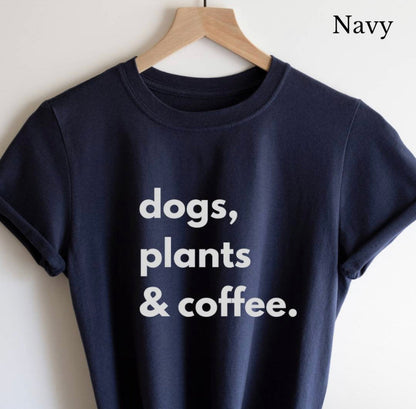 Dog plants and books shirt. Unisex Heavy Cotton tshirt for book lover, dog lover and plant lover
