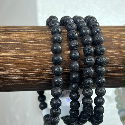 Black Lava Stone Bracelet – Natural Diffuser & Grounding Crystal Jewelry