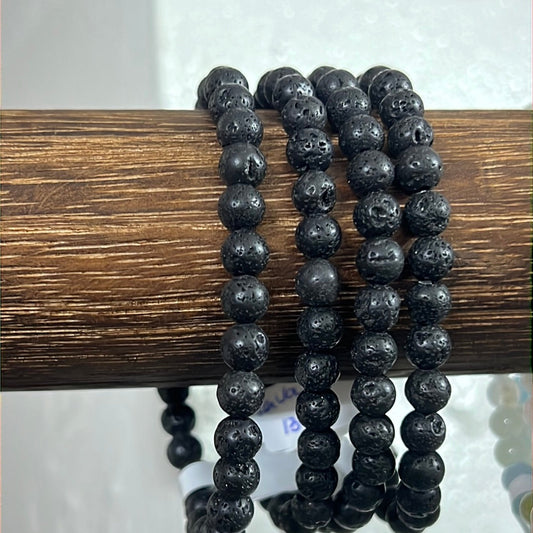 Black Lava Stone Bracelet – Natural Diffuser & Grounding Crystal Jewelry