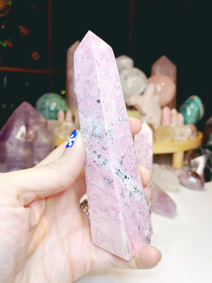 Rhodonite Obelisk –