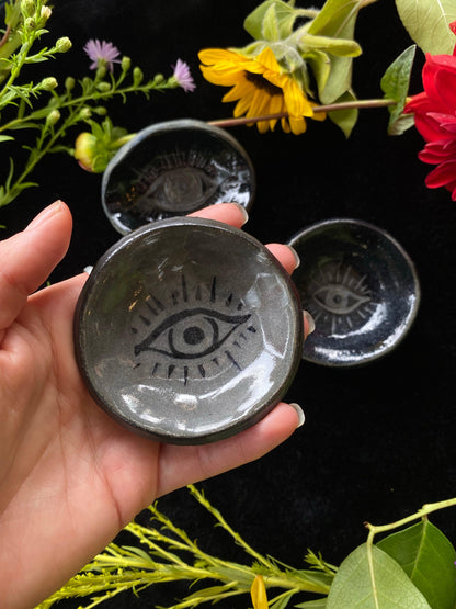 Black / Grey Evil Eye - Mini Dishes